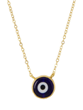 Ottoman Hands Nazar Evil Eye Necklace, Gold