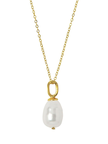 Ottoman Hands Ava Pearl Pendant Necklace, Gold, Gold