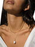 Ottoman Hands Ava Pearl Pendant Necklace, Gold