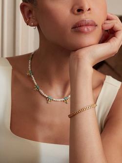 Ottoman Hands Amelie Beaded Pearl Necklace, Gold - view 2, Gold