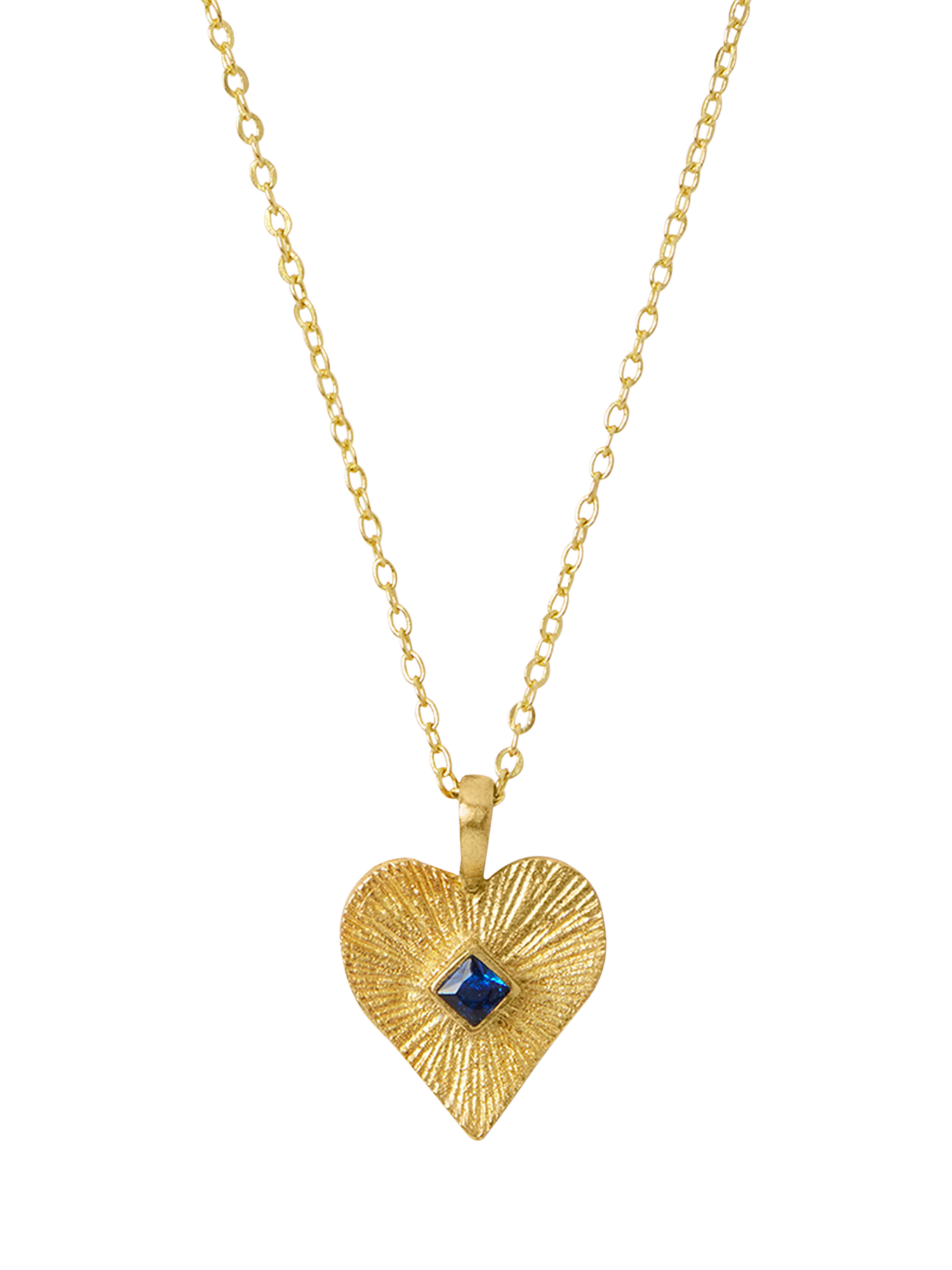 Product image 1 of 4, which shows Ottoman Hands Crystal Heart Necklace, Gold