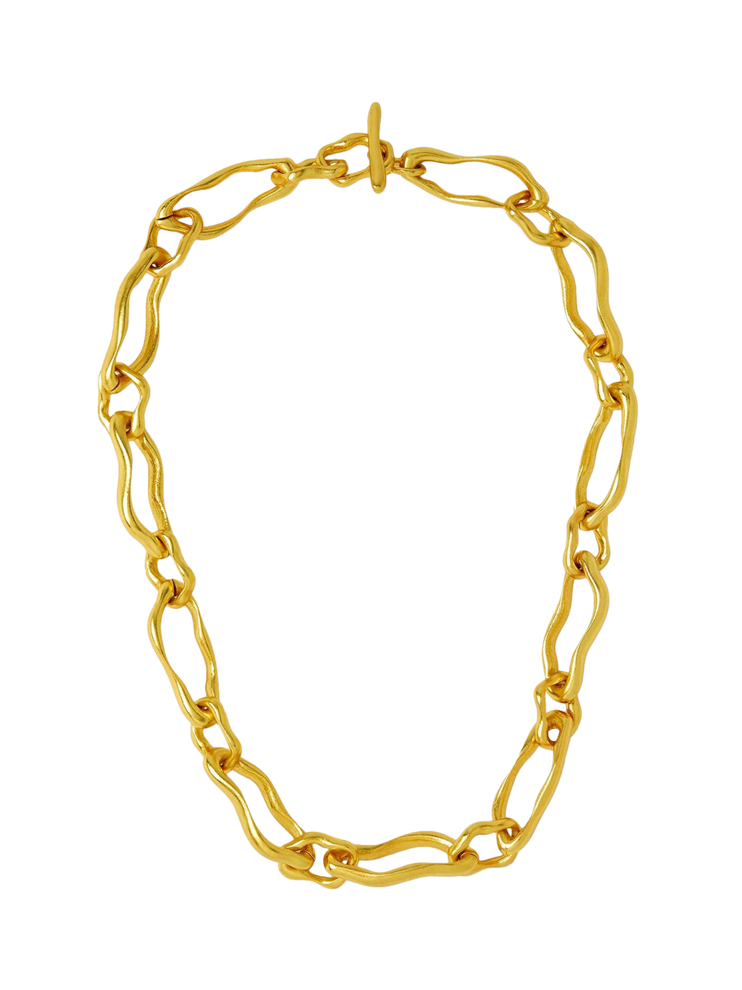 Product image 1 of 6, which shows Ottoman Hands Etta Link Chain Necklace, Gold