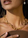Ottoman Hands Etta Link Chain Necklace, Gold