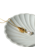 Ottoman Hands Kai Seashell Pearl Pendant Necklace, Gold