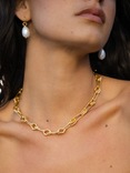 Ottoman Hands Myrine Chain Necklace, Gold
