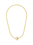 Ottoman Hands Thea Snake Chain T-Bar Necklace, Gold
