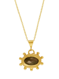 Ottoman Hands Zand Semi Precious Labradorite Necklace, Gold