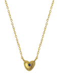 Ottoman Hands Marina Petite Crystal Heart Necklace, Gold