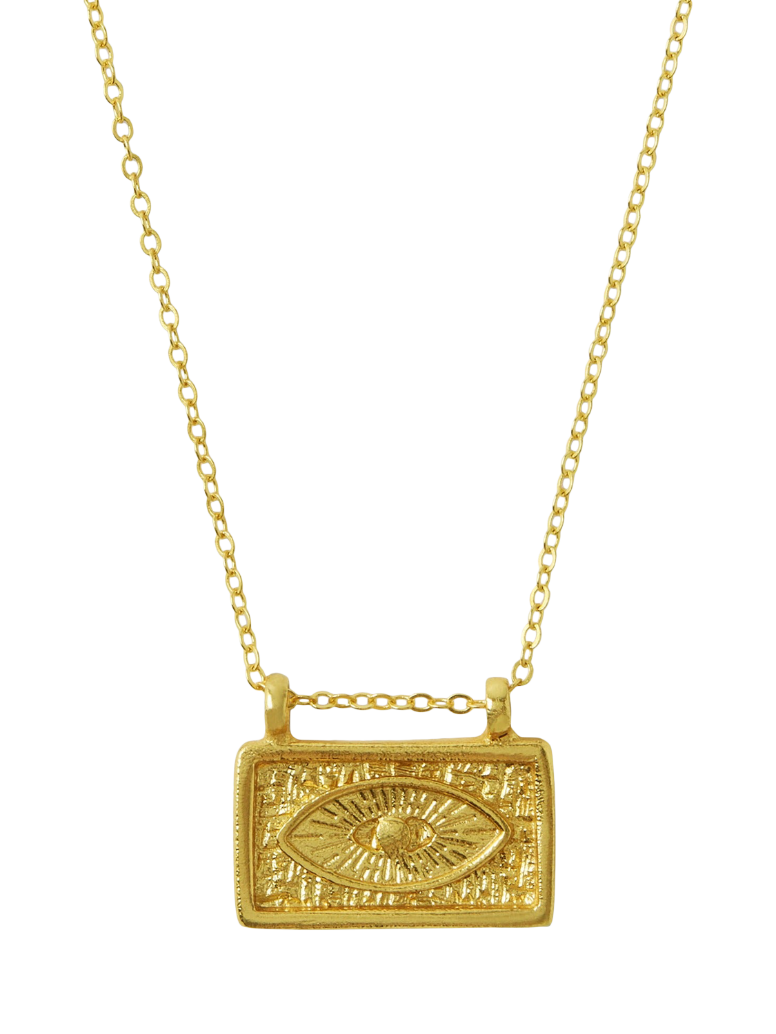 Product image 1 of 5, which shows Ottoman Hands Arden Evil Eye Necklace, Gold