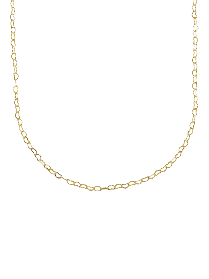 Product image 1 of 7, which shows Ottoman Hands Essential Heart Chain Necklace, Gold
