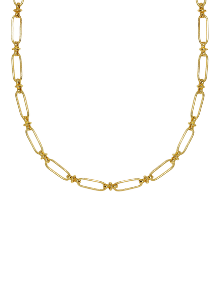 Ottoman Hands Essential Charm Link Chain Necklace, Gold, Gold