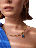 Ottoman Hands Essential Charm Link Chain Necklace, Gold