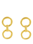 Ottoman Hands Tesoro Double Chain Stud Earrings, Gold