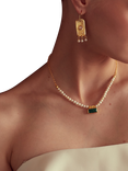 Ottoman Hands Anya Pearl Drop Earrings, Gold