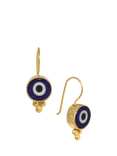 Ottoman Hands Lina Evil Eye Drop Earrings, Gold
