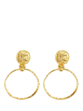 Ottoman Hands Myia Hammered Roman Coin Earrings, Gold