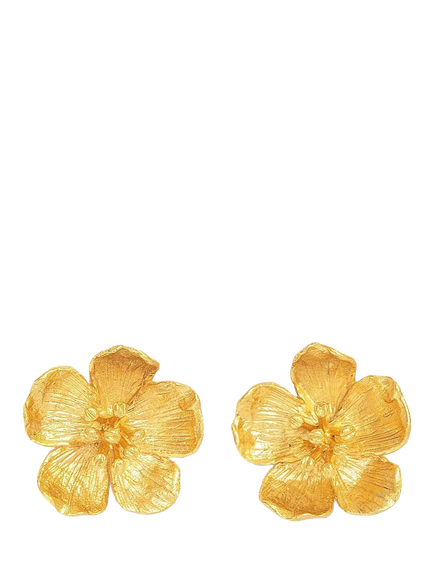 Ottoman Hands Buttercup Stud Earrings, Gold, Gold
