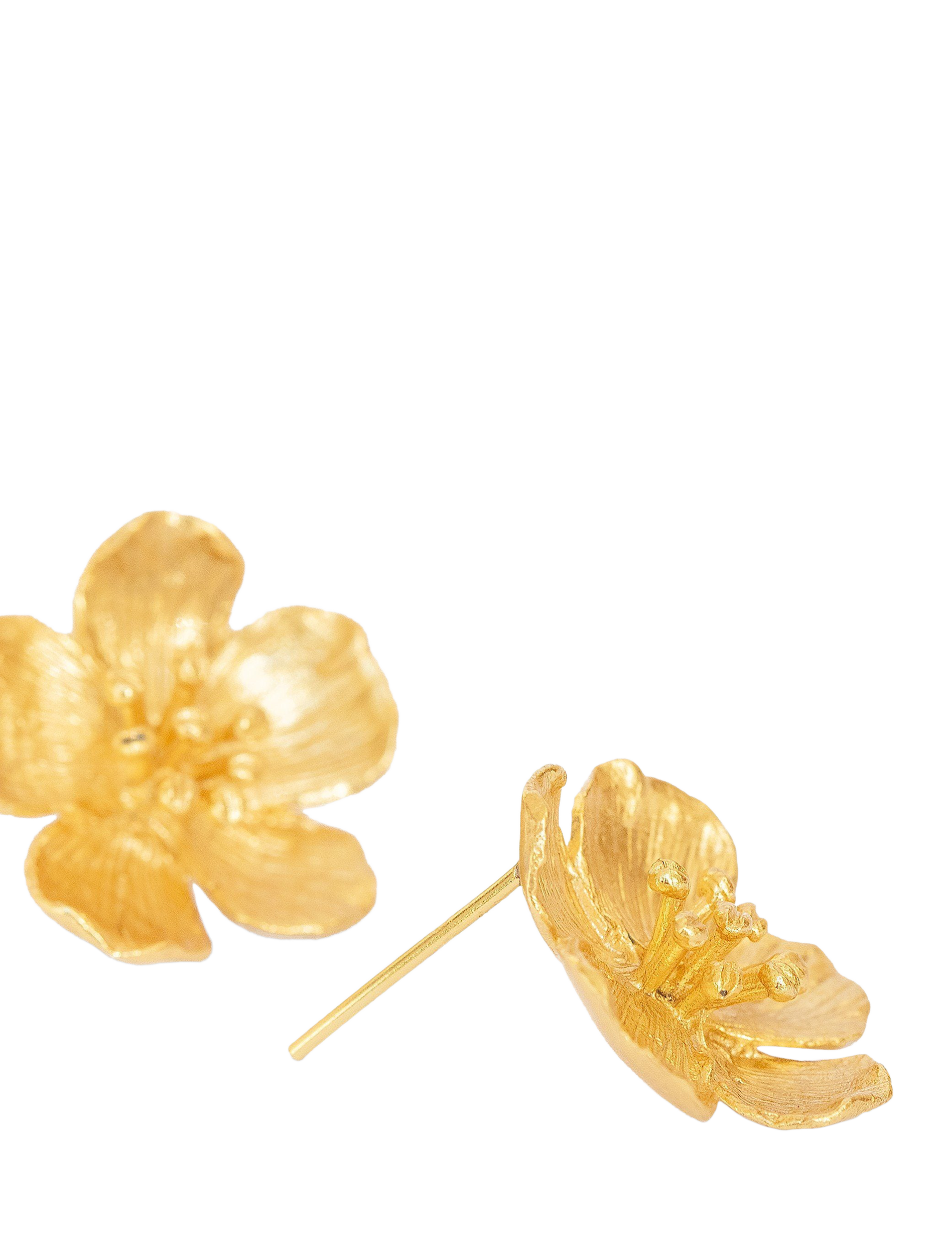 Product image 2 of 7, which shows Ottoman Hands Buttercup Stud Earrings, Gold