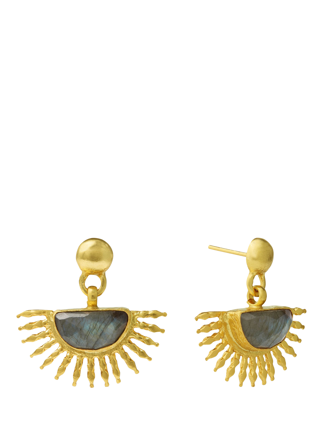 Product image 1 of 5, which shows Ottoman Hands Sunrise Stud Earrings, Gold