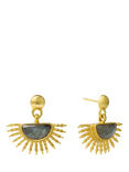 Ottoman Hands Sunrise Stud Earrings, Gold