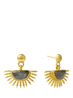 Ottoman Hands Sunrise Stud Earrings, Gold, Gold