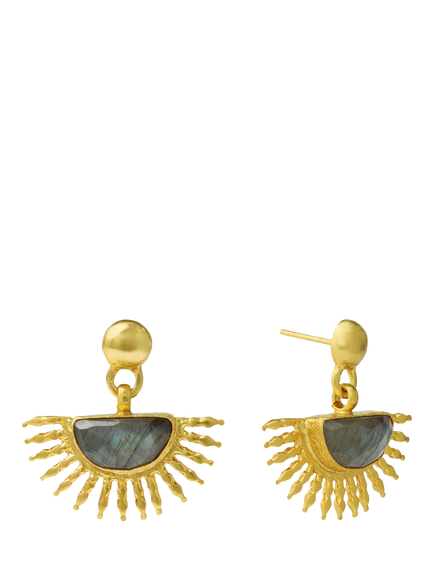Ottoman Hands Sunrise Stud Earrings, Gold, Gold