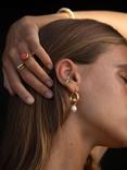 Ottoman Hands Lexie Pearl Hoop Earrings, Gold