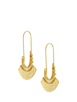 Ottoman Hands Selma Drop Earrings, Gold, Gold