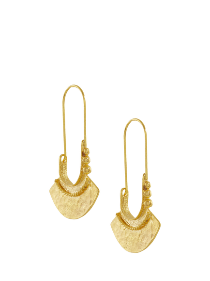 Ottoman Hands Selma Drop Earrings, Gold, Gold