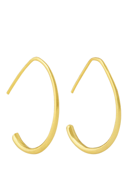 Ottoman Hands Allegra Oval Hoop Earrings, Gold, Gold