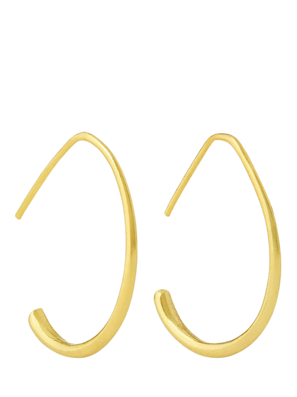 Ottoman Hands Allegra Oval Hoop Earrings, Gold, Gold