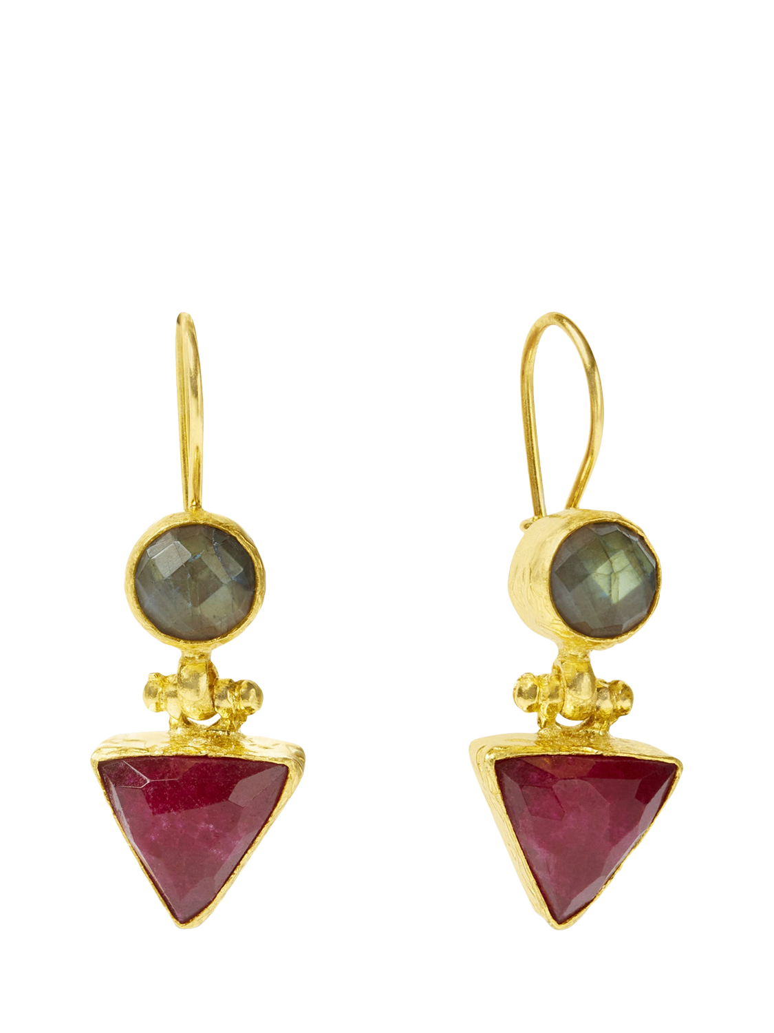 Product image 1 of 4, which shows Ottoman Hands Hydra Drop Earrings, Gold