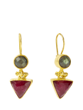 Ottoman Hands Hydra Drop Earrings, Gold