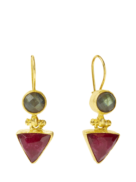 Ottoman Hands Hydra Drop Earrings, Gold, Gold