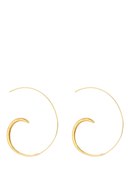 Ottoman Hands Aegina Hoop Earrings, Gold, Gold