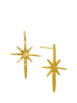 Ottoman Hands Northern Star Stud Earrings, Gold, Gold