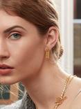 Ottoman Hands Vida Granulation Stud Earrings, Gold