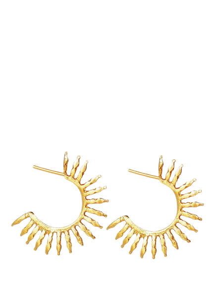 Ottoman Hands Aylin Sunshine Hoop Earrings, Gold, Gold