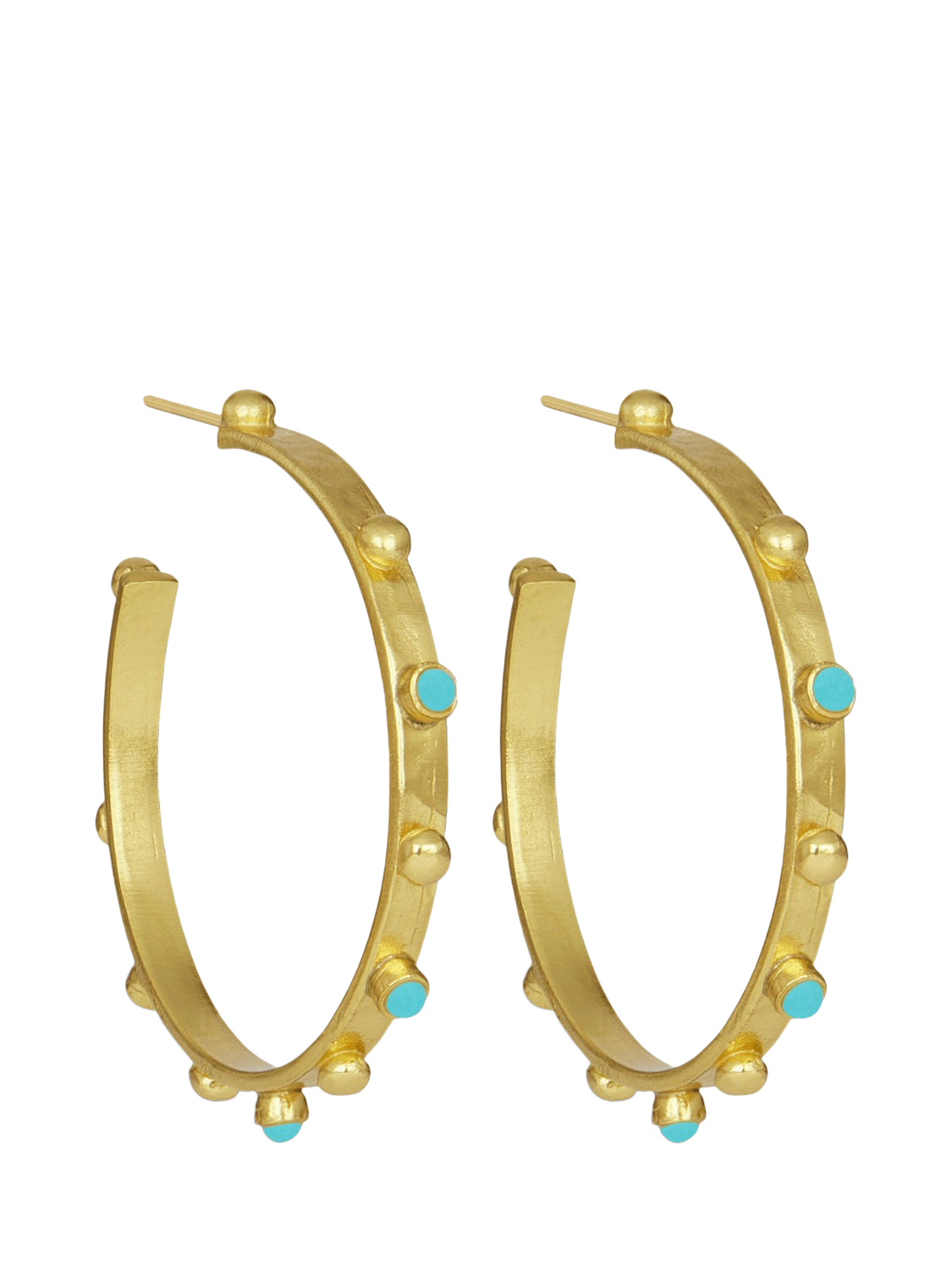 Product image 1 of 4, which shows Ottoman Hands Tanrica Hoop Earrings, Gold