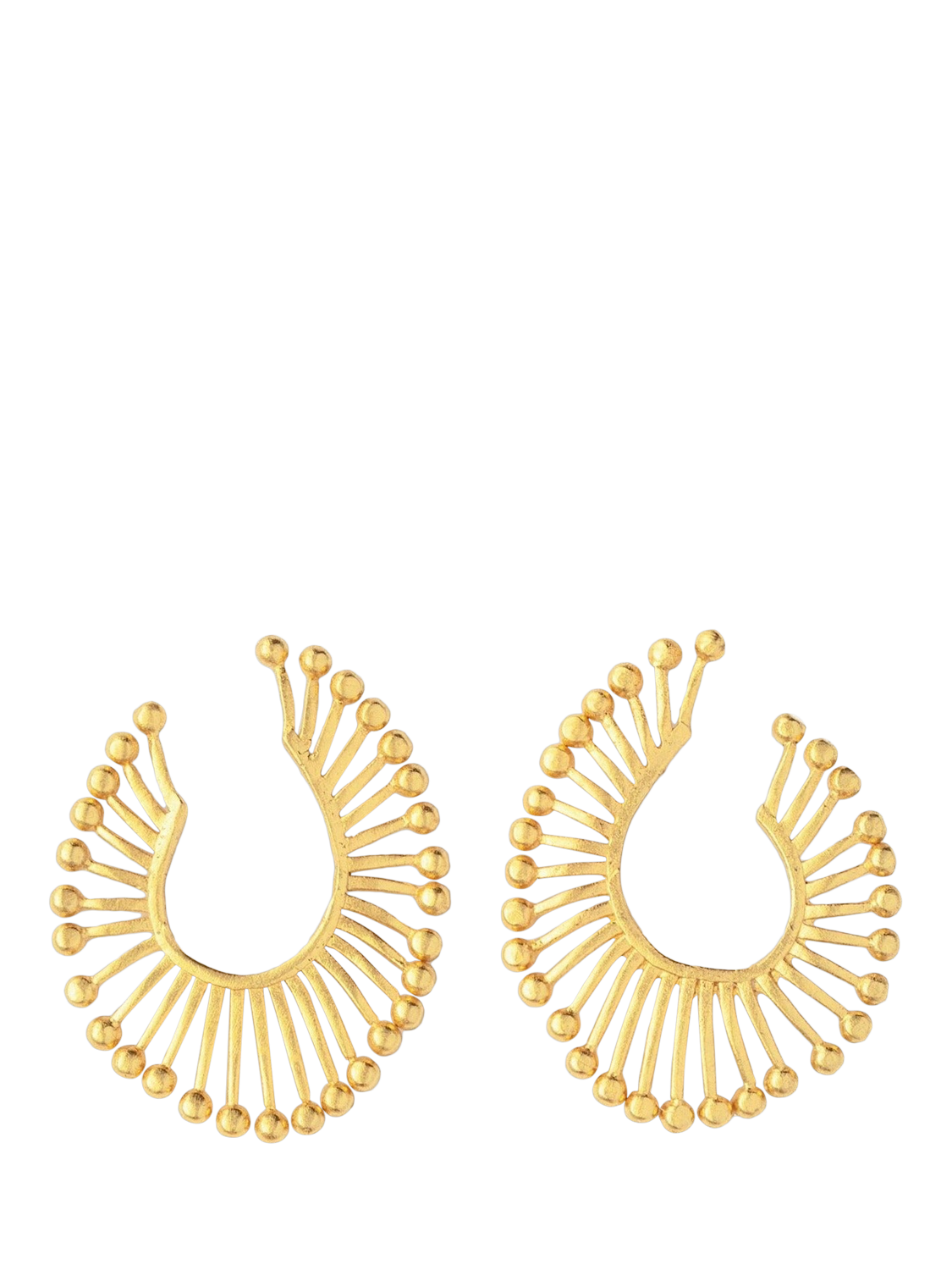 Product image 1 of 4, which shows Ottoman Hands Milena Stud Earrings, Gold