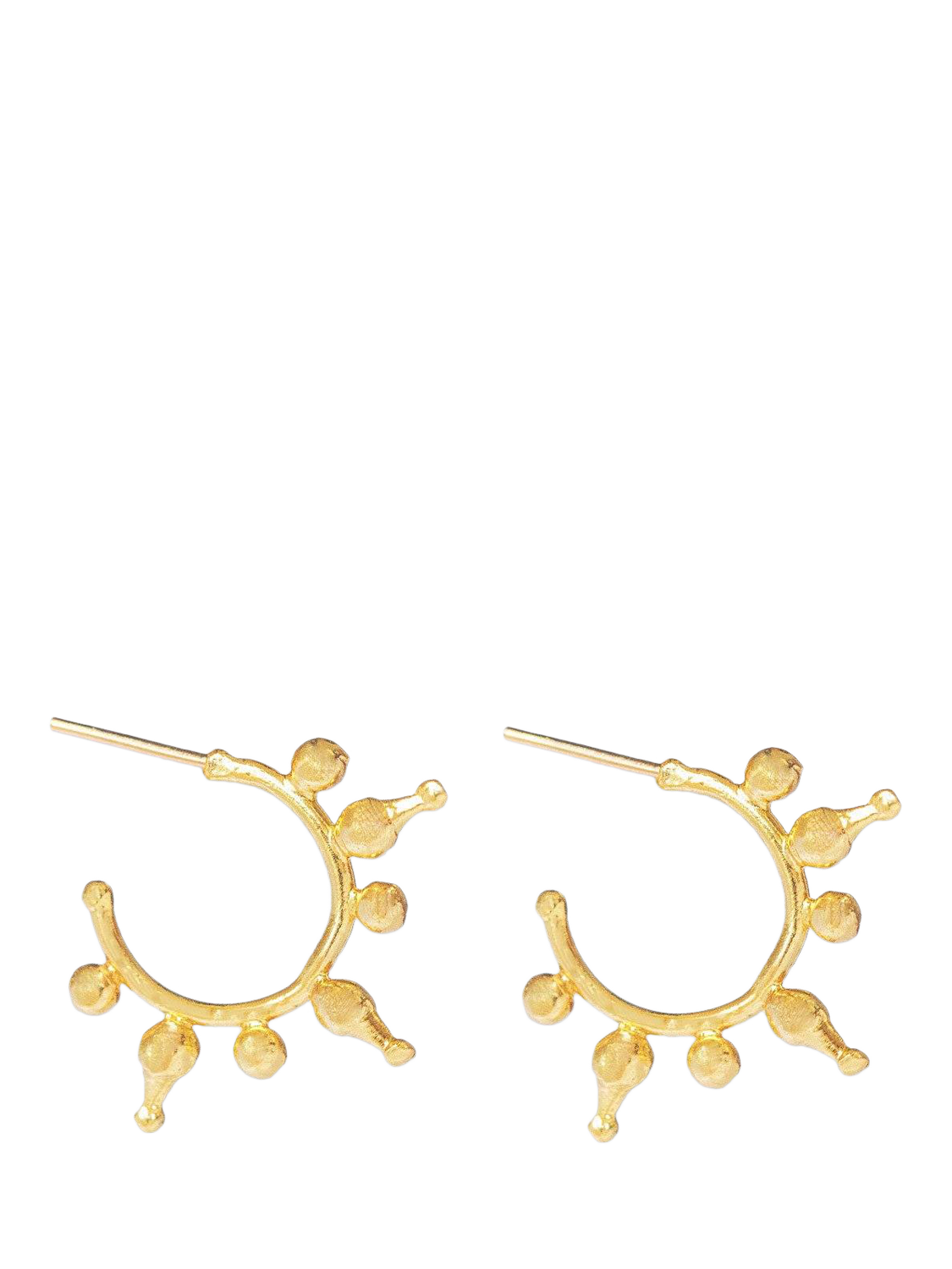 Product image 1 of 5, which shows Ottoman Hands Jale Filagree Hoop Earrings, Gold