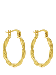 Ottoman Hands Sabina Textured Hoop Earrings, Gold