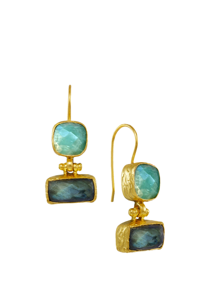 Ottoman Hands Nerissa Drop Earrings, Gold, Gold