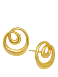 Ottoman Hands Dalia Twist Gold Stud Earrings, Gold
