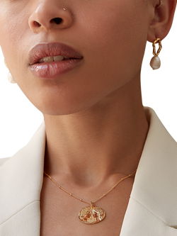Ottoman Hands Gloria Pearl Stud Earrings, Gold - view 2, Gold
