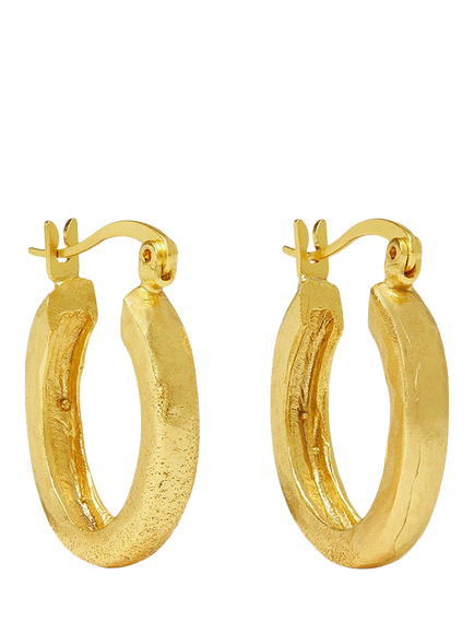 Ottoman Hands Caprice Hoop Earrings, Gold, Gold