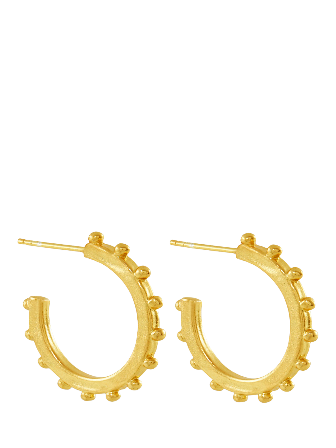 Product image 1 of 6, which shows Ottoman Hands Aida Hoop Earrings, Gold
