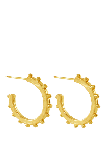 Ottoman Hands Aida Hoop Earrings, Gold, Gold