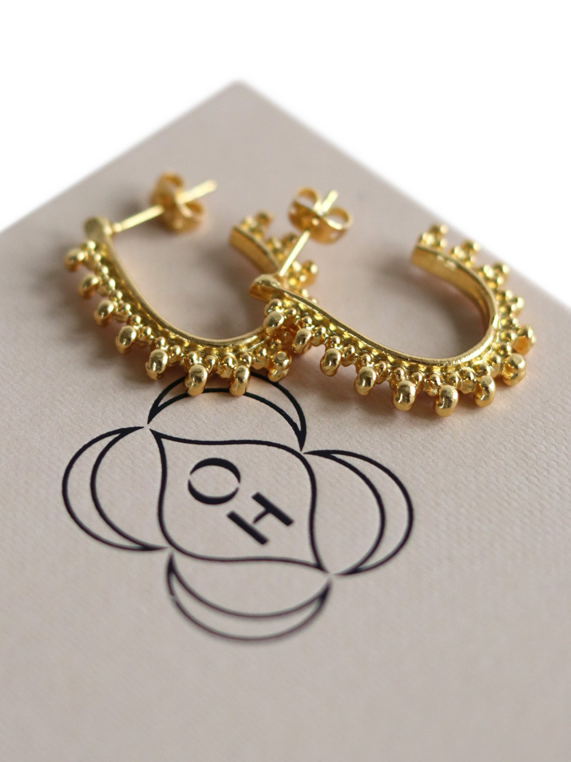 Product image 3 of 6, which shows Ottoman Hands Raisa Hoop Earrings, Gold