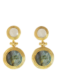 Ottoman Hands Lilis Textured Drop Earrings, Gold